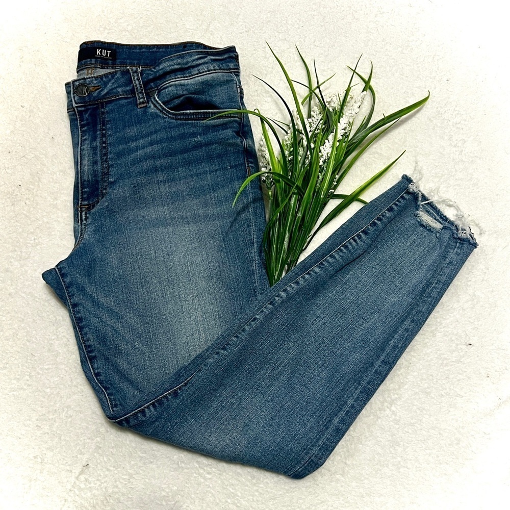 KUT from the Kloth Connie High Rise Ankle Skinny Jean - Size 10 (32")